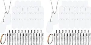 Ruth's sister 50X Sublimation Blank Aluminum Dog Tag Sublimation Stamping Metal Tag Stamping Blank Pendants With 2 Heat Tape