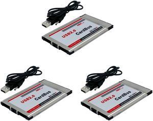 Ruth's sister 3X PCMCIA To USB 2.0 Cardbus Dual 2 Port 480M Card Adapter For Laptop PC Computer