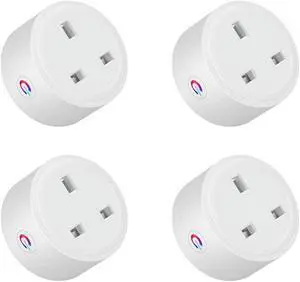 Ruth's sister 4X Tuya Zigbee Smart Socket 16A Home Powers Monitor Powers Outlet Smart Life Voice Control Alexa Timing DIY UK Plug