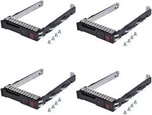 Ruth's sister (4-Pack) 2.5 Inch 651687-001 651699-001 SAS SATA Hard Drive Tray Caddy For G8 G9 DL120 DL160 DL180 DL360 And More