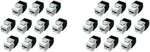 Ruth's sister 50-Pack Cat6a RJ45 Keystone Jack - Cat6 Compatible -180 Degree Toolless -Ethernet Wall Jack -Cat6a Network Coupler