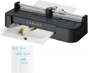 Ruth's sister A4 Plastic Sealing Machine Ruler Paper Cutter All-In-One Photo Laminator Household Laminator+15PCS Plastic Film