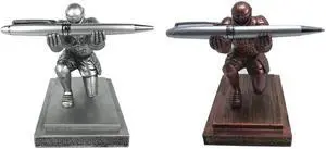 Ruth's sister 2X Creative Desktop Storage Soldier Knight Pen Stand Holder Support Pen Seat Desk Armor Hero Stand Silver & Wine Red
