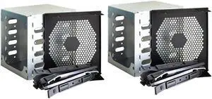 Ruth's sister 2X Large Capacity HDD Hard Drive Cage Rack 5.25 Inch To 5X 3.5 Inch SAS SATA Hard Drive Disk Tray