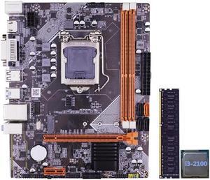 Ruth's sister Computer Motherboard B75 LGA 1155 M.2 NVME USB 3.0 SATA III Mainboard With Core I3 2100/2120 CPU 4GB 1600Mhz DDR3 Memory