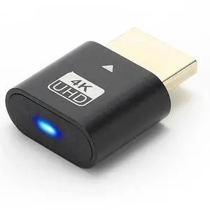 -Compatible 4K Dummy Plug with LED Light for Graphics Cards, PC Accessories,Desktop/Laptop Vistual Display Adapter C-AB01