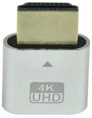 -Compatible 4K Dummy Plug with LED Light for Graphics Cards, PC Accessories,Desktop/Laptop Vistual Display Adapter B-AB01
