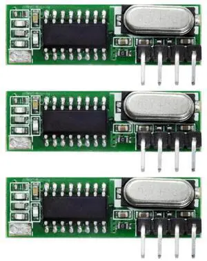 3PCS Mhz Superheterodyne RF Receiver and Transmitter Module for Wireless Module Kit 433Mhz Remote Control-AB01