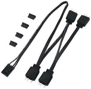 1 to 4 ARGB Splitter Extension Cable Connect to 5V 3-Pin ARGB for Commander Core and ICUE Commander CORE XT-AB01