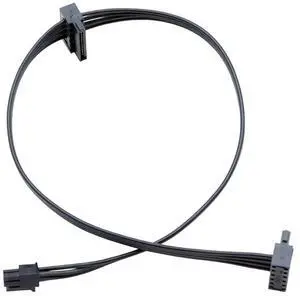 2Pcs Mini 4Pin to Dual 15Pin SATA HDD Power Cable Mini 4P to Serial SSD Dual HDD Power Cable, 45cm/17.7Inch-AB01