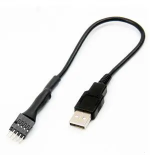 9Pin Male to External USB A Male PC Mainboard Internal Data Extension Cable 20cm-AB01