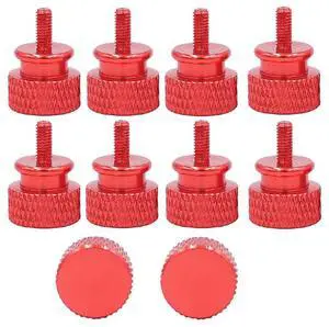 10Pcs/Lot UNC6 -32 M3.5 Hand Screw for GPU Holder PSU Computer Case Side Panel Screws PC Assemble WaterCooling Red-AB01