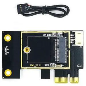 NGFF M.2 to PCIE Wireless Network Card Adapter Card Supports 7260 8265 1650 1675X AX200 AX210 Network Card-AB01