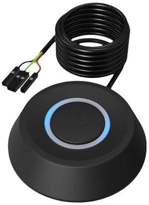 Computer Desktop Switch 1.8m PC Motherboard External Start Power LED Light Button Extension Cable Round Startup Switch A-AB01