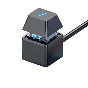 Computer Switch PC Motherboard External Start LED Light Power ON/OFF Square Button 2M Extension Cable Black-AB01