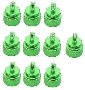 10Pcs/Lot UNC6 -32 M3.5 Hand Screw for GPU Holder PSU Computer Case Side Panel Screws PC Assemble WaterCooling Green-AB01