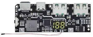 QC4.0 QC3.0 LED Dual USB 5V 4.5A 22.5W Micro/Type-C USB Mobile Power Bank Charging Module Temperature Protection,A-AB01