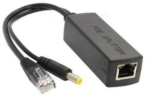 Gigabit Mini PoE Splitter 10/100/1000Mbps POE Splitter DC Output 12V Power over Ethernet IEEE 802.3af for IP Came Black-AB01