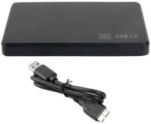 2.5In SATA to USB 3.0 Solid State Enclosure Mobile Hard Disk Cassette with USB3.0/2.0 Cable for HDD SSD External Storage-AB01