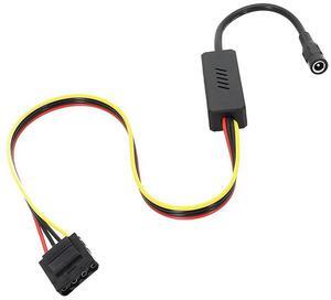 DC 5525 to IDE Hard Drive Power Supply Cable DC 12V to Large 4PIN Hard Drive Cable with Step-Down Voltage Regulator-AB01