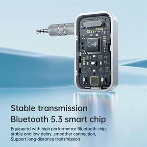 Bluetooth 5.3 Transmitter Receiver Adapter Wireless Audio for Car Music Headphone Speaker 3.5mm Jack AUX Audio Adapter-AB01