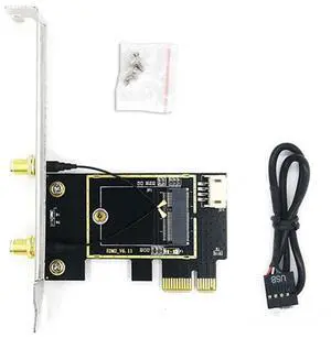 NGFF M.2 to PCIE Network Card Adapter Card PCIE Adapter Card Supports NGFF M.2 Wireless Network Card-AB01