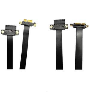 PCI-E 3.0 1X Graphics Card Extension Cable Supports NIC Sound Card Multifunctional Convenient USB Card,90°-AB01