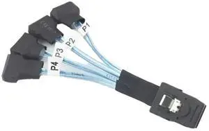 Mini SAS SFF-8087 to 4X SATA Male 3.0 SSD High Speed Data Transfer Cable 1 to 4 0. Computer Cables Hardware Cables-AB01