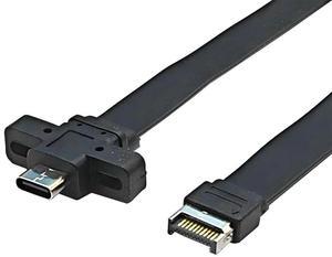 Connectors USB 3.2 Front Panel Extension Cable,GEN2x2 Baffle Cable TYPE-E to Chassis Type-C Front C Female 10G/20Gbps A-AB01