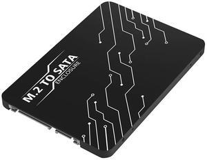 M.2 Adapter to 2.5 SATA Enclosure, B & M Key SATA Based NGFF SSD Converter to SATA 3.0 Card Support 2230 2242 2260 2280-AB01