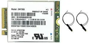 EM7355 WWAN Card+2XAntenna 04X6038 NGFF 4G WiFi Card for X1 Carbon L440 L540 T440 T540P X240-AB01