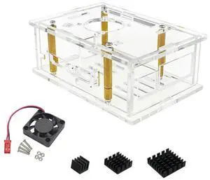 For 5 Max Transparent Acrylic Shell Fan Heat Sink Shell Protective Case-AB01