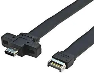 Connectors USB 3.2 Front Panel Extension Cable,GEN2x2 Baffle Cable TYPE-E to Chassis Type-C Front C Female 10G/20Gbps B-AB01