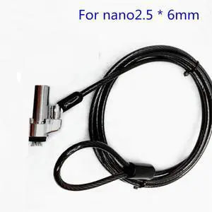 Computer Lock Laptop Lock Suitable for 6mmx2.5mm Nano Lock Hole for Laptop Security Key Lock-AB01