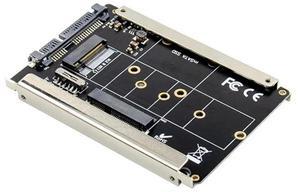 SSD Adapter M.2 NGFF or MSATA to SATA 3.0 Adapter the Hard Drive 2 in 1 Converter Reader Card for PC Laptop-AB01
