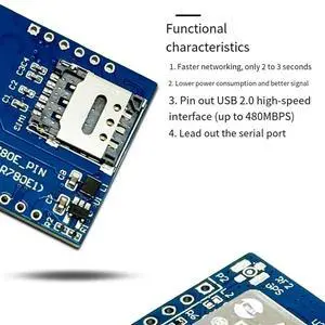 4G Module Luat Air780E Full Netcom Module Mini IoT Serial Communication Data Transmission DTU Multifunction Module-AB01