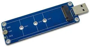 M.2 NVME to USB 3.0 Riser Board Converter Adapter USB 3.0 to M-Key NVME USB3.2 Adapter for 2230 2240 2260 2280 M2 SSD-AB01