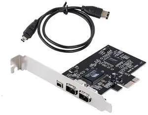 PCI-E Express Card, 1394a IEEE 1394b Controller Card Cable, High Speed Data Transfer, Video Editing, Audio Recording-AB01