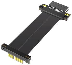 PCI-E4.0 X4 Riser Cable PCIe Gen4 4X to 4X Extension Cable PCI Express Riser Card Ribbon Extender 8Gb for PC Laptop-AB01