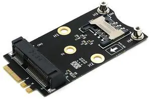 M.2 Wifi Adapter Mini PCIE Wireless Network Card to M2 NGFF Key A+E Wifi Card Raiser with SIM Card Slot-AB01