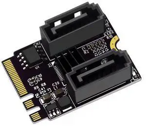 M2 to SATA3.0 Expansion Card KEY A+E WIFI M.2 to SATA HDD Adapter Drive-Free JMB582 Adapter Card-AB01
