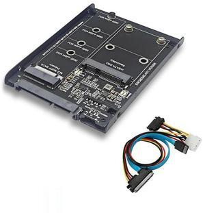 SSD Case Enclosure M2 NGFF&MSATA to SATA3.0 6Gb 2.5In Adapter Riser CardBoard with Socket Support M.2 SATA SSD MSATA SSD-AB01