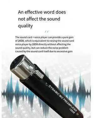 Microphone Preamplifier for DM1 Dynamic 28DB Gain Mic Amplifier for Dynamic and Passive Ribbon Microphones-AB01 Microphone Preamplifier for DM1 Dynamic 28DB Gain Mic Amplifier for Dynamic and Passive Ribbon Microphones-AB01