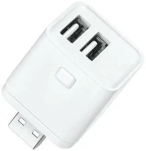 Tuya Zigbee Micro-USB Adaptor Switch 2 Gang Mini USB Power Adaptor APP Voice Control for Alexa-AB01