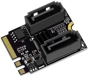 M.2 A Key + E Key to SATA 3 Adapter JM582 Chips 2 Ports SATA III Revision Card Computers Accessories-AB01