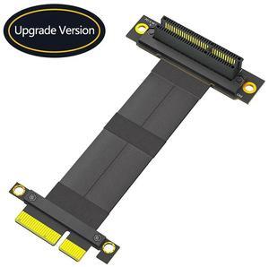 PCIE X4 Extension Cable Riser Extender Gold-plated Connector PCI Express 3.0 4X Male to Female 90 Degree Slot Flexible Cable