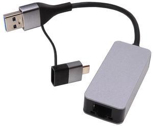 2.5G Ethernet Adapter Type-C USB 3.0 to RJ45 LAN 2500Mbps Network Card 2.5 Gigabit Converter for NAS Laptop PC-AB01