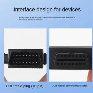 OBD2 One Divided Into Two Adaptor Wire 16 Pin 16 Core OBD Expansion Cable Connector Adapter Cable Universal with Dc5521-AB01