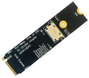 M.2 M-Key PCIe X4 SSD to OCUlink SFF-8612 Adapter Gen4/Gen3 for 2.5 Inch NVME U.2(SFF 8639)SSD PCI-E NGFF Riser Card-AB01
