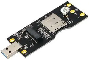 NGFF M.2 Key B To USB 3.0 Adapter Expansion Card with Card Slot for WWAN/LTE 3G/4G/5G Module Support 3042/3052 M.2 SSD-AB01